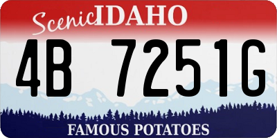 ID license plate 4B7251G