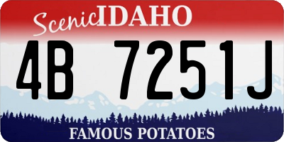 ID license plate 4B7251J