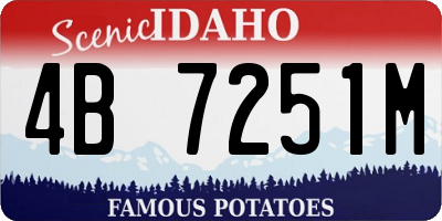 ID license plate 4B7251M