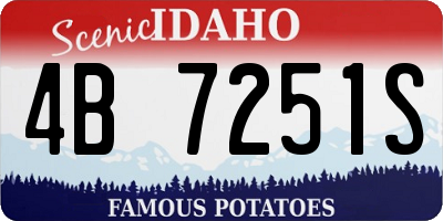 ID license plate 4B7251S