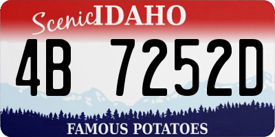 ID license plate 4B7252D