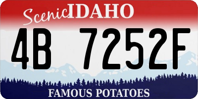 ID license plate 4B7252F