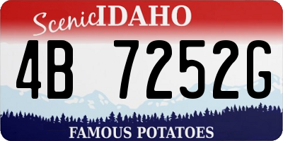 ID license plate 4B7252G