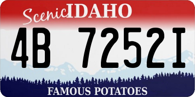 ID license plate 4B7252I