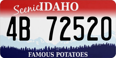 ID license plate 4B7252O