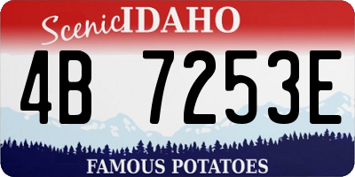 ID license plate 4B7253E