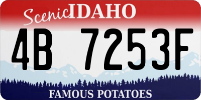 ID license plate 4B7253F