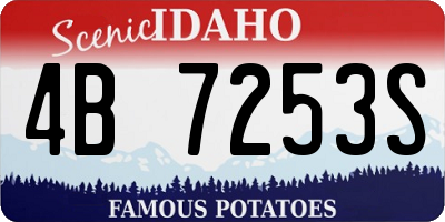 ID license plate 4B7253S