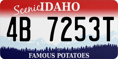 ID license plate 4B7253T