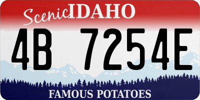 ID license plate 4B7254E