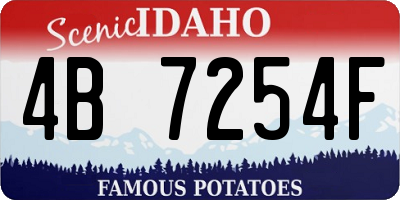 ID license plate 4B7254F