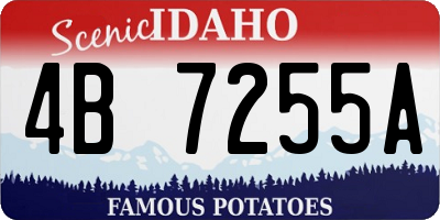 ID license plate 4B7255A