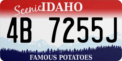 ID license plate 4B7255J