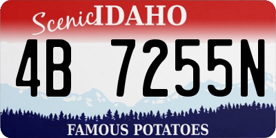 ID license plate 4B7255N