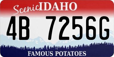 ID license plate 4B7256G
