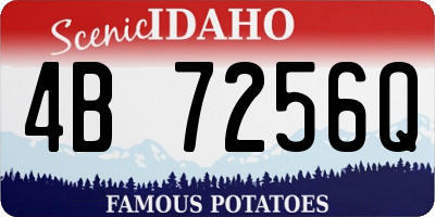 ID license plate 4B7256Q