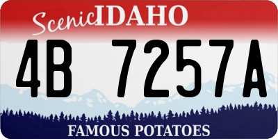 ID license plate 4B7257A