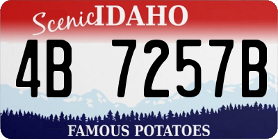 ID license plate 4B7257B