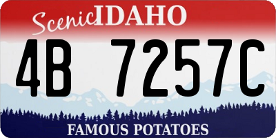 ID license plate 4B7257C