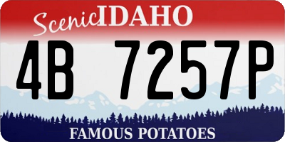 ID license plate 4B7257P