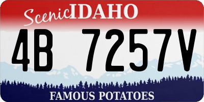 ID license plate 4B7257V