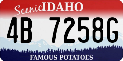 ID license plate 4B7258G