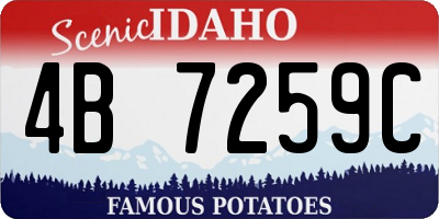 ID license plate 4B7259C