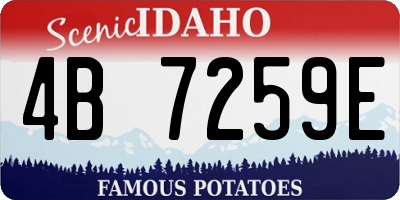 ID license plate 4B7259E