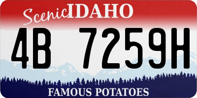 ID license plate 4B7259H