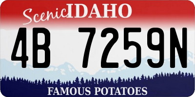 ID license plate 4B7259N