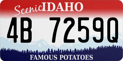 ID license plate 4B7259Q