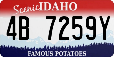 ID license plate 4B7259Y