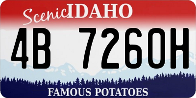 ID license plate 4B7260H