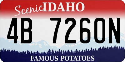 ID license plate 4B7260N