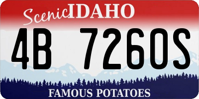 ID license plate 4B7260S