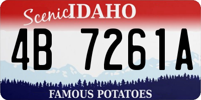 ID license plate 4B7261A