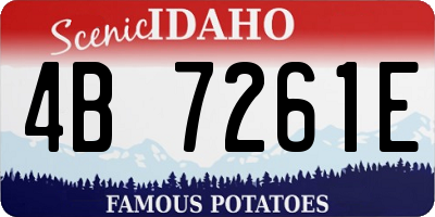 ID license plate 4B7261E