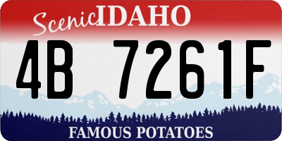 ID license plate 4B7261F