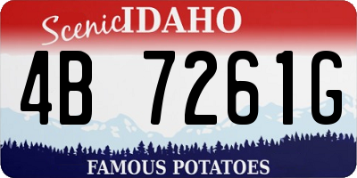 ID license plate 4B7261G