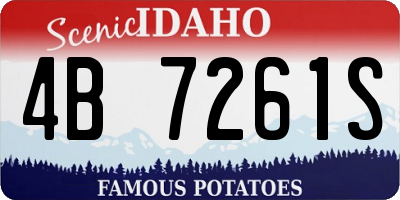 ID license plate 4B7261S