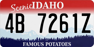ID license plate 4B7261Z