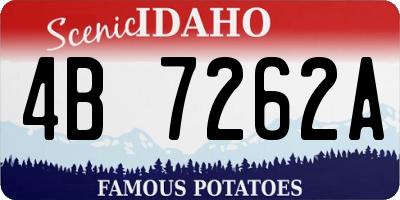 ID license plate 4B7262A