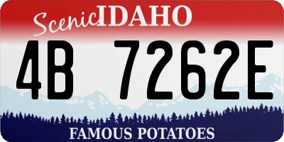 ID license plate 4B7262E
