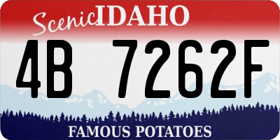 ID license plate 4B7262F
