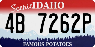 ID license plate 4B7262P