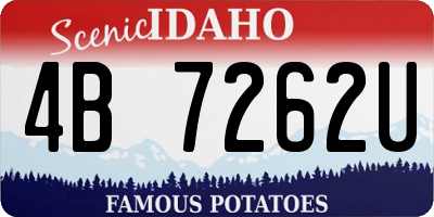 ID license plate 4B7262U