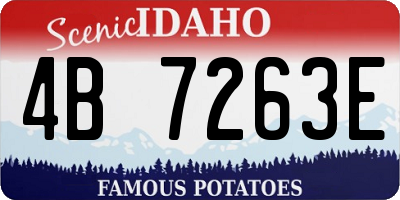 ID license plate 4B7263E