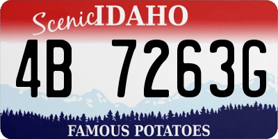 ID license plate 4B7263G