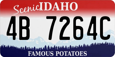 ID license plate 4B7264C