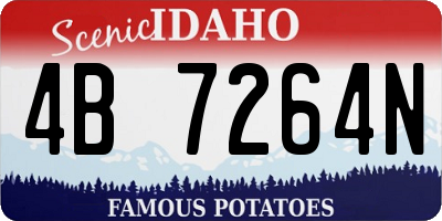 ID license plate 4B7264N